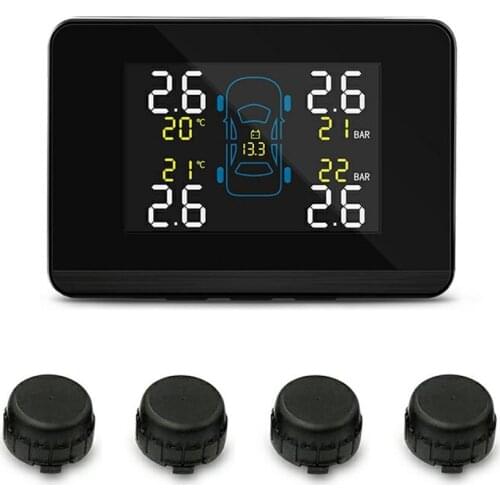 Compact Car Wheel Tire Pressure Monitoring Cigarettes Lighter External Sensor Kit