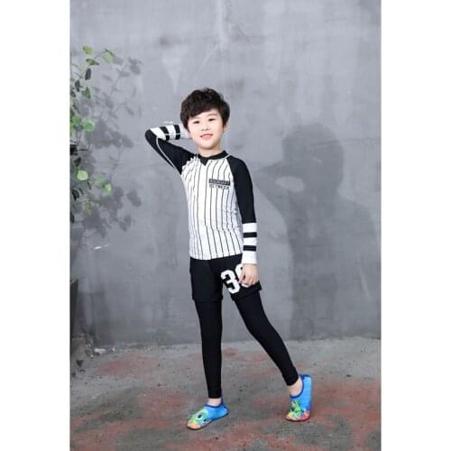 Girls & Boys Long Sleeve Rashgurad 3pcs set Swimsuit UPF 50+ Kids Swimwear Sunsuits Swim Surf Snorkeling Top Bottom Tracksuits