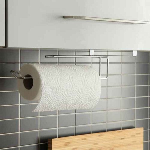 Kitchen Paper holder Chromed (18 x 10 x 35 cm)