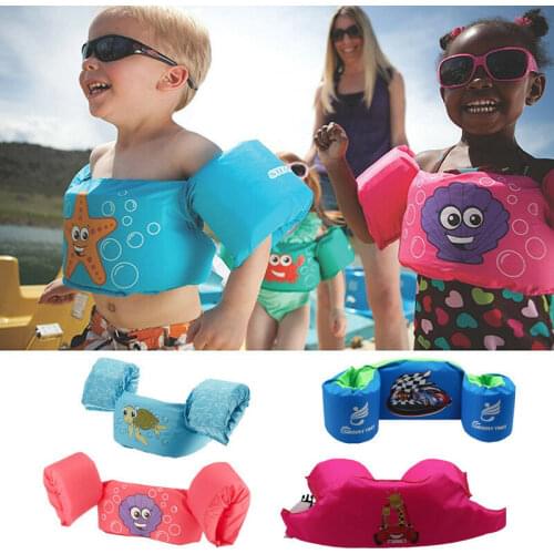 Summer Swim Baby Boys Girls Life Vest Cartoon Toddler Float Surfing Swimming Ring Pool Infant Kid Swimming Life Jacket Buoyancy
