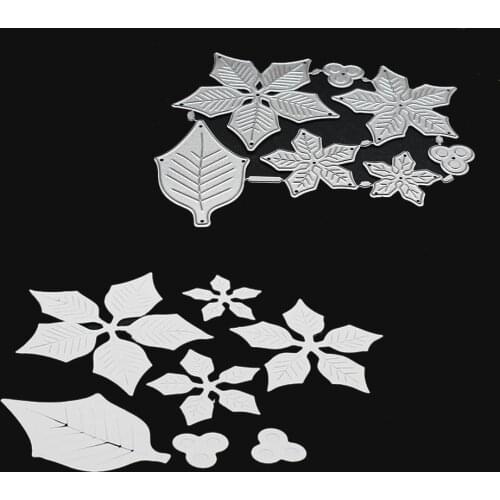120*106mm Metal Flowers Cutting Dies Stencil Scrapbook Paper Card Album Paper Craft DIY Christmas leaves dies cut