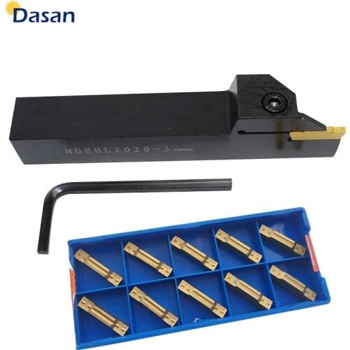 MGEHL2020 MGEHL1616 Grooving Tool Holder with Carbide Inserts Lathe Cutter Parting Plate Lathe Turning Tool Set