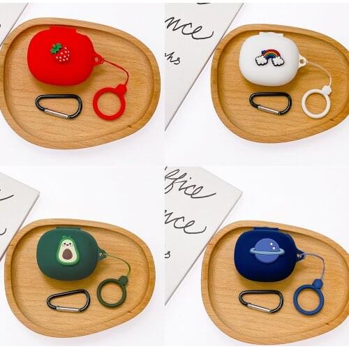 Cute Fresh Fruit Silicone Case for Anker Soundcore Life P3 Case TWS Noise Cancelling Earbuds Case Portable Cover Accessories Box