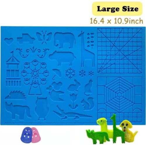 3D Printing Pen Mat Multi Purpose Soft Silicone Mat 3D Drawing Templates Copy Board with Finger Cap