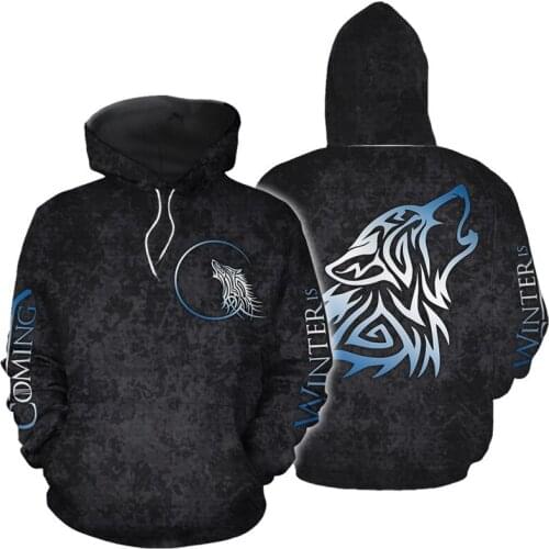 Wolf call 3D all print fashion casual zipper Sweatshirt New Street Hoodie