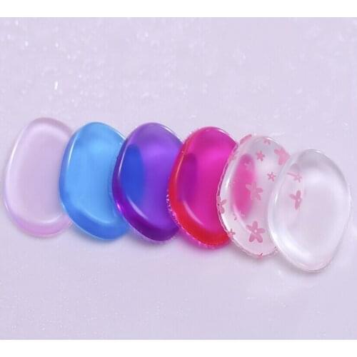 Newest Transparent Silica Flawless Powder Puff Silicone Gel Cosmetic Puff Sponge Face Blending Make Up Puff
