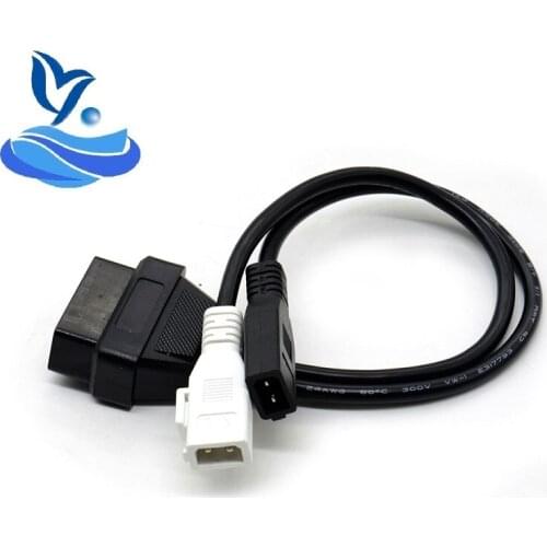 Newest OBD2 I 2X2 OBD1 OBD2 Car Diagnostic Cable 2P+2P 2X2Pin to OBD2 16Pin Female Connector VAG C OM VAG Adapter