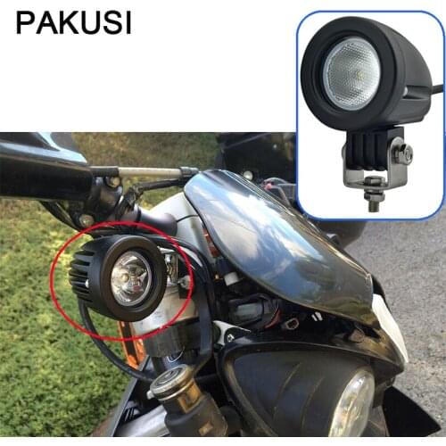 PAKUSI 2Inch 10W LED Work Light 12V Spot Flood For Motorcycle Truck 4x4 Offroad Bicycle SUV DRL Driving Fog Lamp Super bright