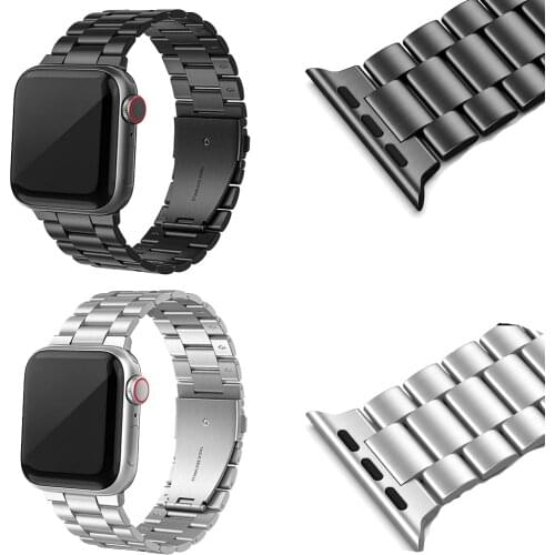 Suitable for Apple Watch 6-generation integrated buckle stainless steel chain steel band strap metal strap series 38/42/40/44MM
