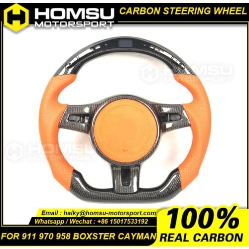 Custom Alcantar carbon fiber steering wheel For porsche 911 970 958 boxster cayman racing wheel convertible