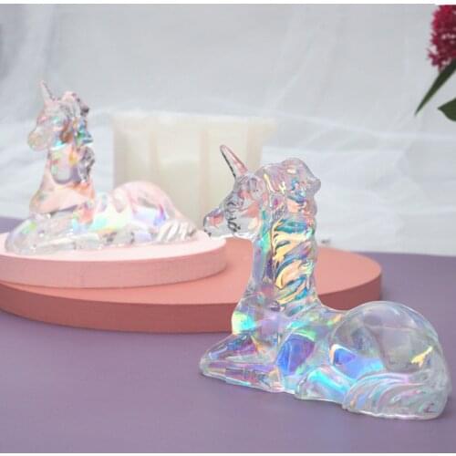 DIY Crystal Epoxy Resin Aromatherapy Gypsum Silicone Resin Pegasus Unicorn Candle Craft Decoration Handmade Couple Gift Mold