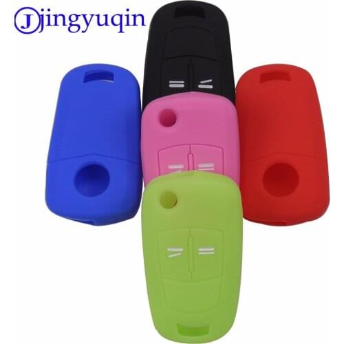 Jingyuqin 2 Buttons Remote Silicone Car Key Cover Fob Case Shell For Vauxhall Opel Corsa Astra Vectra Signum