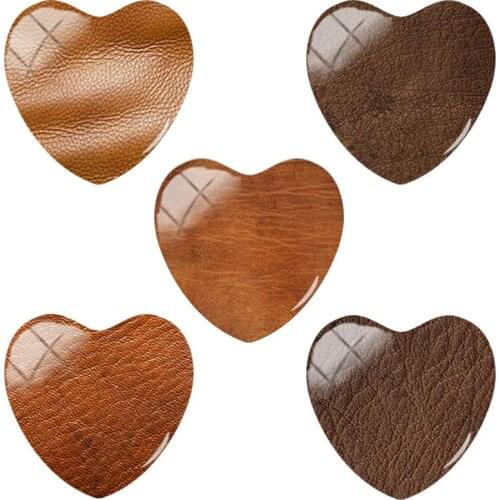 TAFREE Heart shaped leather texture Pattern 25mm DIY Glass Cabochon Pattern Jewelry Accessories TX242