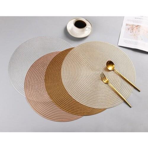 Table Placemats Heat-Resistant 38cm Setting Mats Steak Pad for Hotel Restaurant Decoration Indoor Outdoor Use