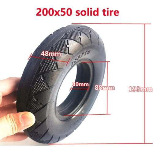 200x50 Solid Non Pneumatic Tire for 8 Inch Electric Scooter Front Wheel and Belt Rear Wheel Solid Tyre Modification Accessories