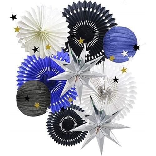 Party Decorations, Hanging Tissue Paper Fans Star Garland Paper Lanterns Bumblebee Bee Baby Shower Gender Reveal Birthday Party