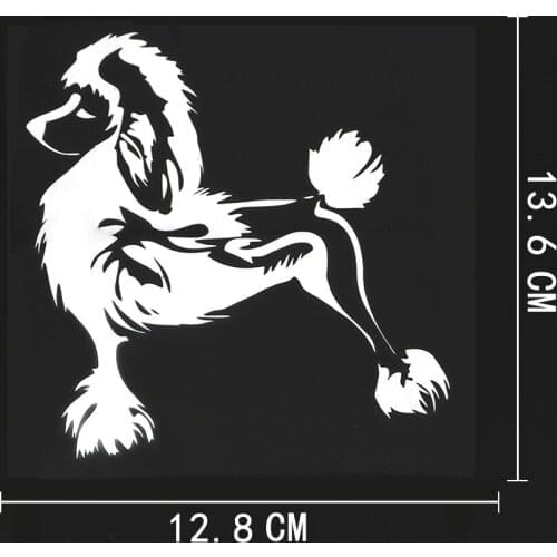 Dog Pet Beautiful Poodle Friend Vinyl Car Sticker for truck laptop suitcase motoycycle waterproof decals 12.8CMX13.6CM