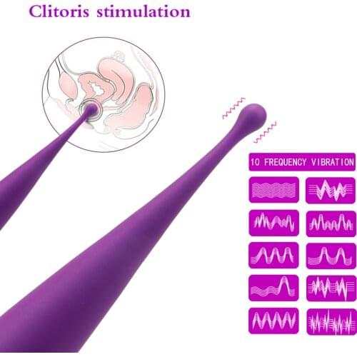 10 Frequency Rechargeable Noiseless Silicone Adult Sex Toys Small Vibrator Female Masturbation Massage Vibrator for Beginners