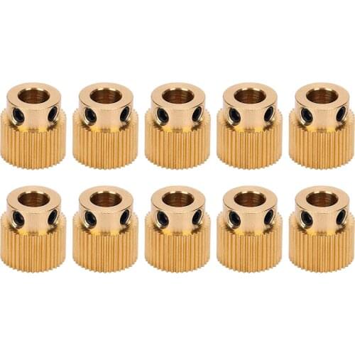 10PCS MK8 Extruder 3D Printer Bore 5mm Drive Gear Feeding Gear for
