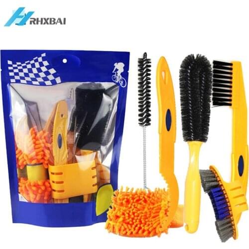 10 PCS Cycling Cleaning Kit Bike Chain Cleaner Clean Machine Brushes Bicycle Brush Accessories Maintenance Tools for BMX, City