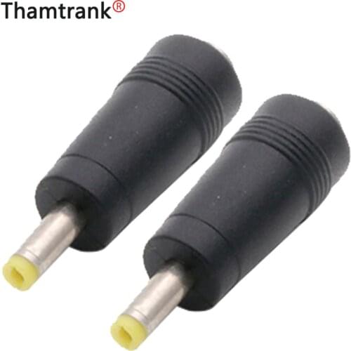 10pcs DC 4017 Male Plug DC Power Connector 4.0x1.7mm Male to DC 5.5x2.1mm Female Jack Socket Portable Travel Charger Adapter