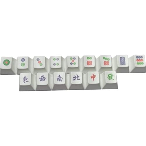 15Pcs/Set Mahjong Keycap Dye Sublimation Keycap Mechanics Keyboard Key Keycap PBT OEM Profile Keycap