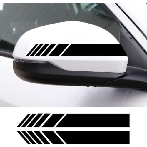 2pcs Car rearview mirror reflective decorative stickers for BMW MINI Cooper One S R50 R53 R56 R60 F55 F56 Car styling