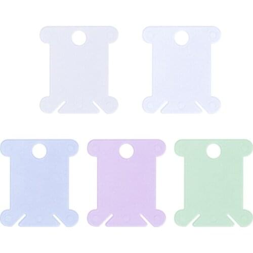 20pcs Embroidery Floss Craft Thread Bobbin Cross Stitch Storage Holder Plastic Sewing Thread Board Card Craft Kit
