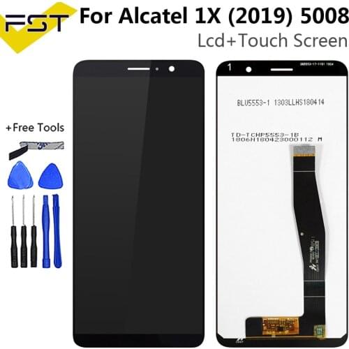 5.5''Black For Alcatel 1X 2019 5008 OT5008 LCD Display with Touch Screen Digitizer Assembly For Alcatel 5008D 5008T 5008Y