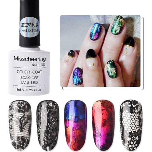 8ml Nail Polish Is Used To Transfer Aluminum Foil Sticker Aluminum Foil Glue Star Paper and Aluminum Foil Paper Nail Polish