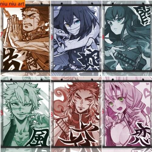 Diamond Painting Demon Slayer Anime Diamond Mosaic Cross Stitch Kits Full Diamond Embroidery Room Decoration