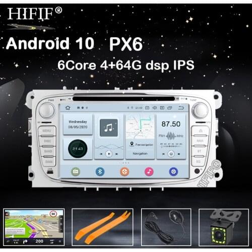DSP 2 Din Car Radio Android 10 For FORD/Focus/S-MAX/Mondeo/C-MAX/Galaxy Car Multimedia Video DVD Player GPS USB DVR WIFI FM/AM