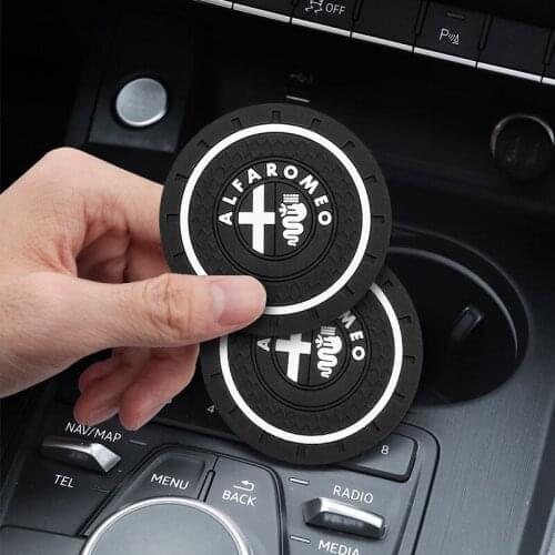 Car Cup Bottle Holder Coasters Non-slip Mat Pad Auto Accessories For Alfa Romeo 159 156 Giulietta Mito Stelvio Spider Brera GT
