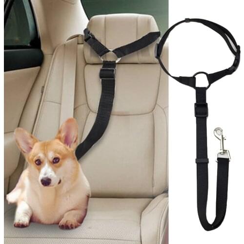 GLORIOUS KEK Dog Car Seat Belt Adjustable Nylon Adjustable Car Seat Headrest Safety Strap Universal Use Dog Restraints Seatbelts