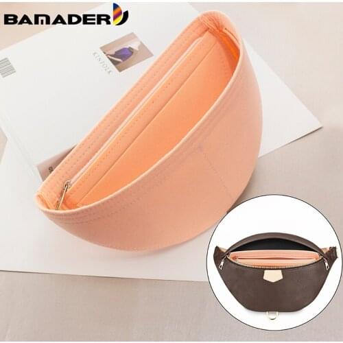 BAMADER Fits For BUMBAG Waist Bag Liner Bag Thicken Felt Cloth Travel Insert Cosmetic Bag Women Makeup Storage Organize Bags