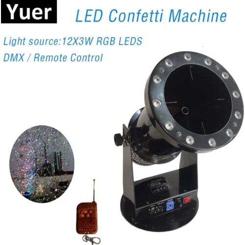 Free Shipping High quality 1200W Led Wedding Confetti Cannon Machine Wedding Machine Confetti Machine for Party LED Club Light