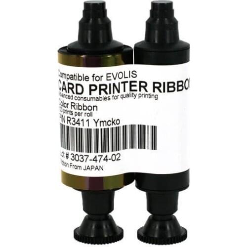 Evolis R3411 YMCKO Color Ribbon 100 prints Compatible for Evolis Tattoo