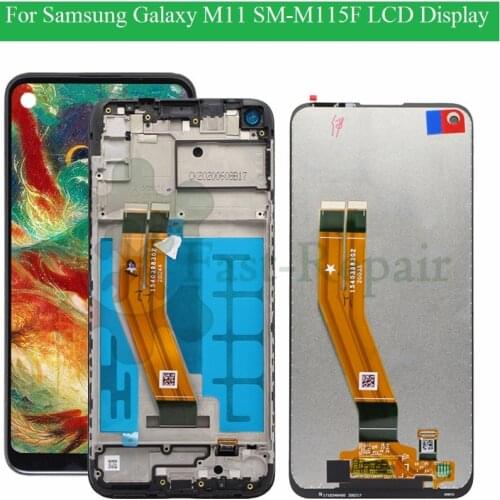 For Samsung Galaxy M11 lcd SM-M115F SM-M115F/DSN LCD Display Touch Screen Digitizer Assembly Replace 6.22'' For Samsung M11 lcd