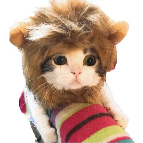Pet Lion Headgear Loose Version 3 Specifications Handsome Ears Make The Dog Owner Different Cotton Fabric Comfortable Breathable
