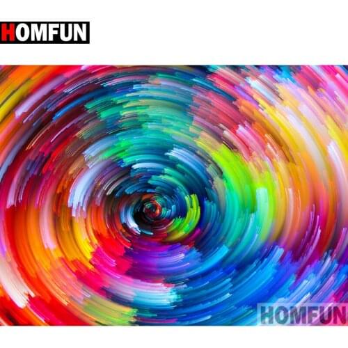 HOMFUN Full Square/Round Drill 5D DIY Diamond Painting "Colored vortex" Embroidery Cross Stitch 5D Home Decor Gift A14077