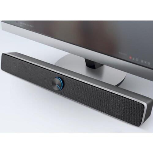 Computer Speakers, Wired Computer Sound Bar, Stereo USB Powered Mini Soundbar Speaker for PC Tablets Desktop Cellphone Laptop