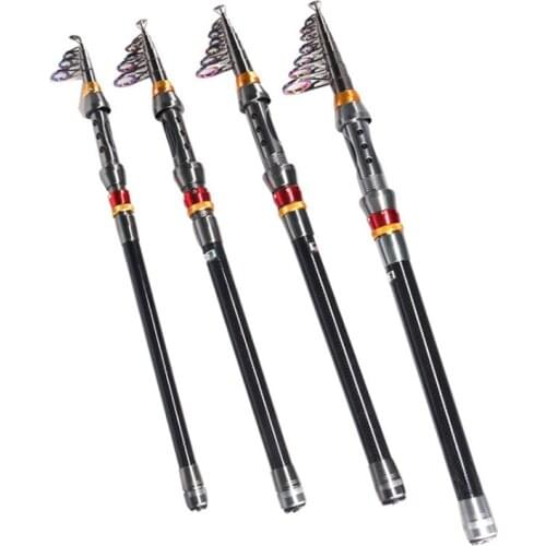 Short Section Carbon Long-Distance Fishing Rod 1.8m/2.1m/2.4m/2.7m/3.0m Telescopic Super Hard Fishing Rod