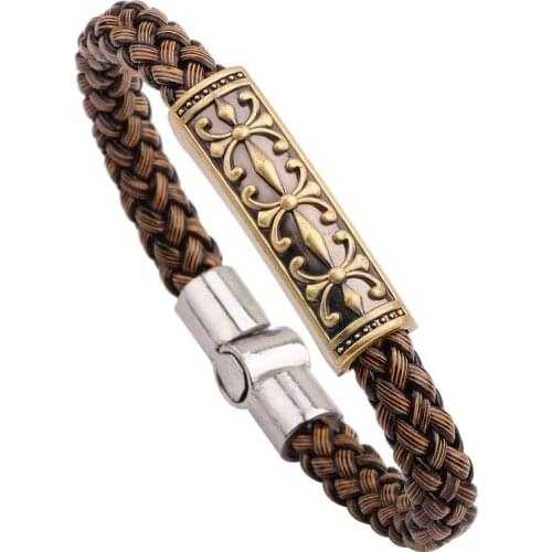 CIBOCIBO Fashion Bracelet Men 2021 Retro Punk High Quality Bracelet Men Simple Vintage Wristband Classic Armband Gift For Men