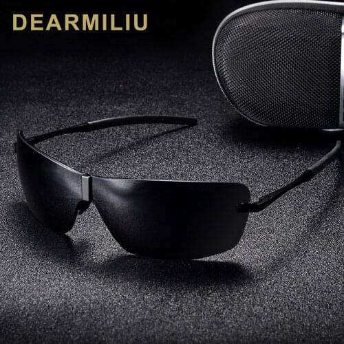 DEARMILIU Night Vision Retro Mens Sunglasses Polarized Driving Square Sun Glasses oculos Male Eyewear Accessories For Men/Women