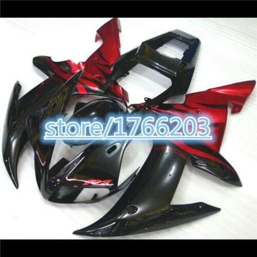 Fairings for YAHAMA YZF R1 03 02 YZF-R1 02-03 red black YZFR1 2003 2002 YZF1000 R1 03 02 fairing kits bodywork BBF