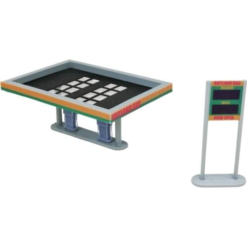 Outland Models Railway Scenery Gas Station 1:87 HO Scale