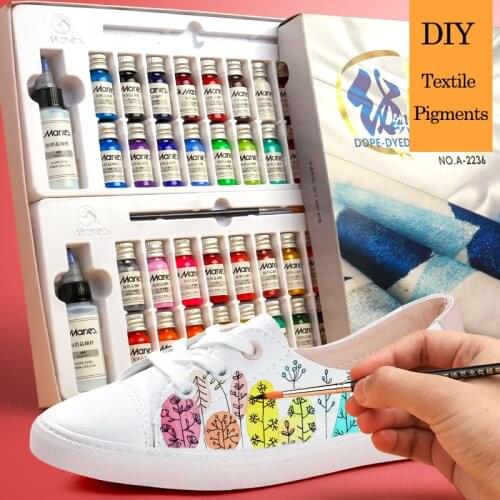 Permanent waterproof assembly 12/18/24/36 10ml textile acrylic paints for diy cloth bags
