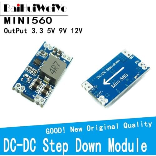 5PCS mini560 5A DC-DC Step Down Stabilized Power Regulator Buck Voltage Supply Module High Efficiency Output 3.3V 5V 9V 12V