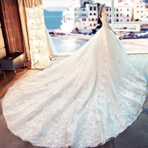 R&B SHAXUAH Wedding Dresses With A Train