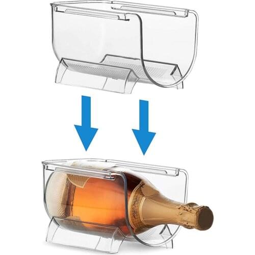 Stackable Wine Storage Rack Space Saving Beer Storage Bracket Bottle Cabinet Stand Holders Anti-drop Plastic Shelf Organizer